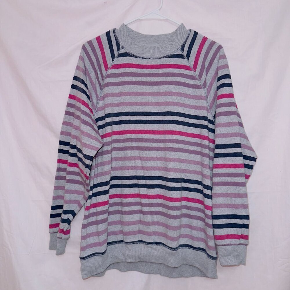 American Eagle multicolor stripe ahh-amazingly soft jogging fit oversize sweater